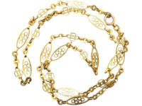 Victorian 18ct Gold Chain with Decorated Links