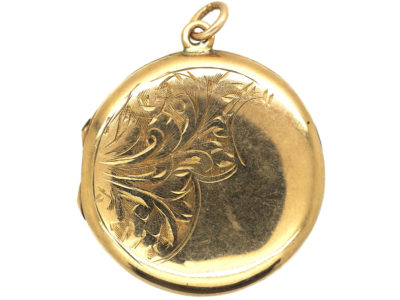 Edwardian 9ct Back & Front Round Locket