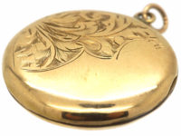 Edwardian 9ct Back & Front Round Locket