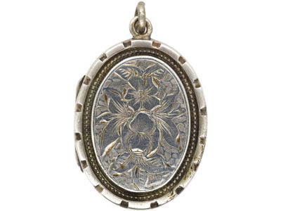 Victorian Silver Oval Locket