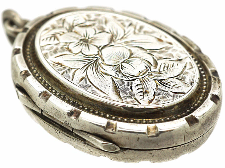Victorian Silver Oval Locket