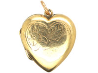 9ct Back & Front Heart Shaped Locket