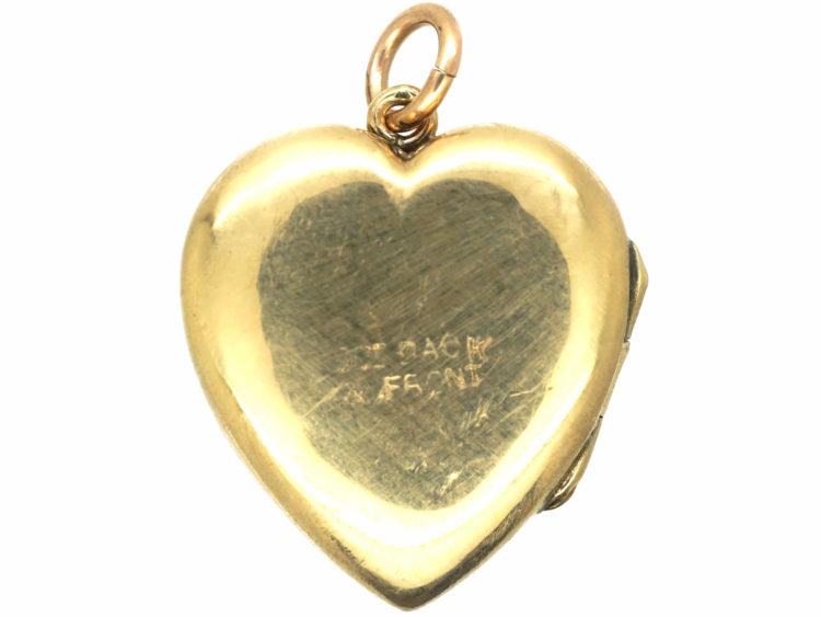9ct Back & Front Heart Shaped Locket