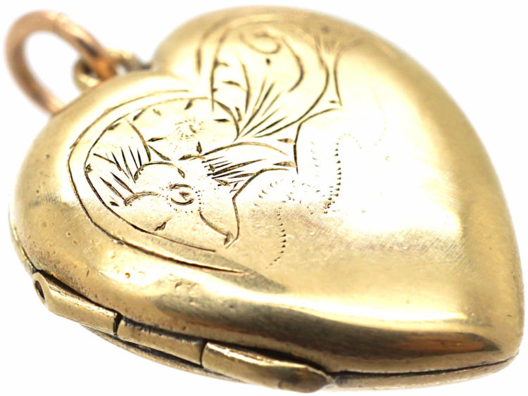 9ct Back & Front Heart Shaped Locket
