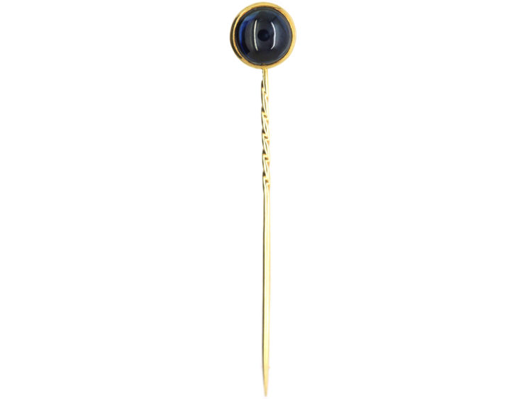 Russian Cabochon Sapphire Tie Pin