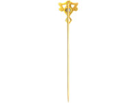Art Nouveau 14ct Gold & Sapphire Tie Pin