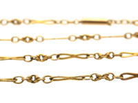 Edwardian Figure of Eight Design 9ct Gold Chain