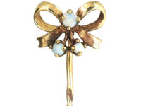 9ct Gold & Opal Bow Tie Pin