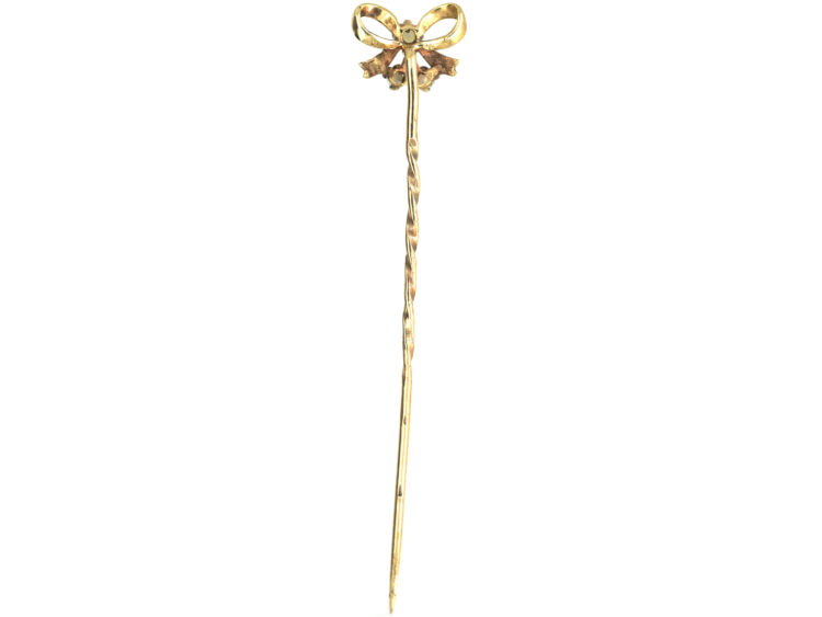 9ct Gold & Opal Bow Tie Pin