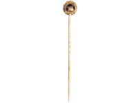 Edwardian Sapphire & Diamond Cluster Tie Pin