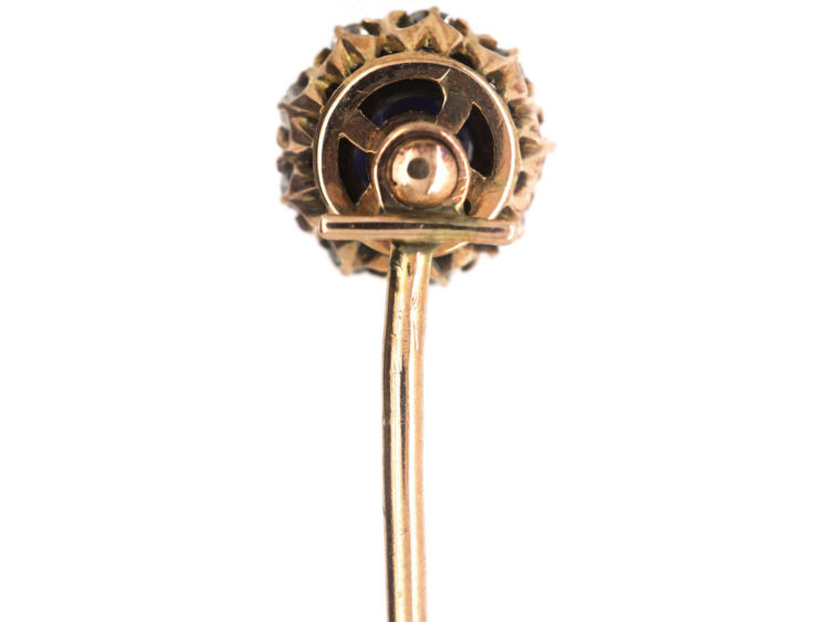 Edwardian Sapphire & Diamond Cluster Tie Pin