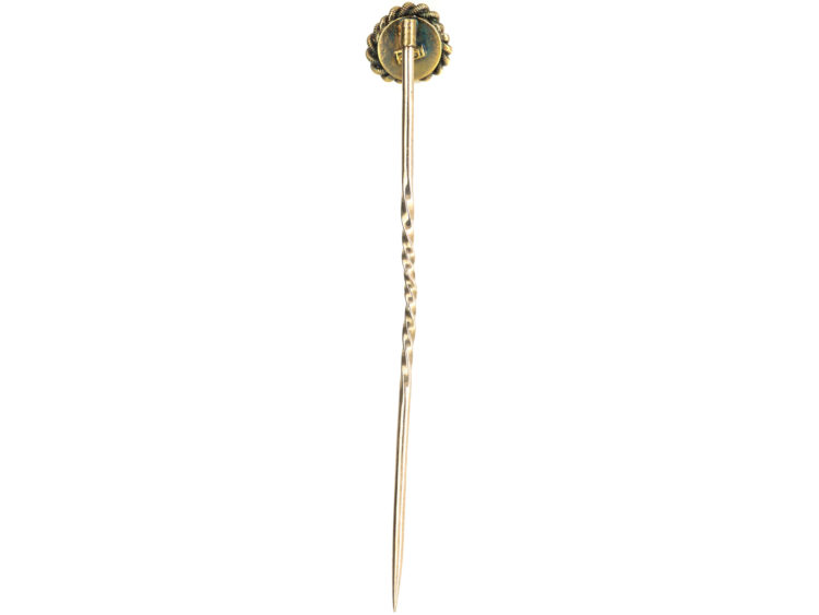 Victorian 15ct Gold Rope & Bobble Tie Pin