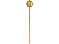 Victorian 9ct Gold Scalloped Edge Tie Pin