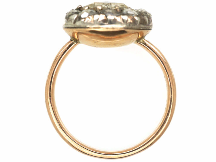 15ct Gold Rose Diamond Cluster Ring