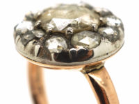 15ct Gold Rose Diamond Cluster Ring