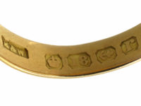 Edwardian 18ct Gold Lover's Knot Ring set with Three Diamonds