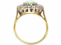 18ct Gold Opal & Diamond Cluster Ring