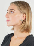 18ct Gold & Diamond Leaf Earrings