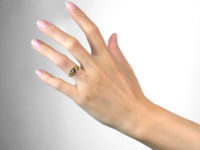 Edwardian 18ct Gold, Ruby & Diamond Crossover Ring