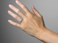 Edwardian 18ct Gold, Platinum & Diamond Triple Cluster Ring