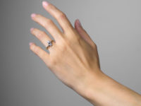 Edwardian 14ct Gold, Platinum & Diamond Crossover Ring
