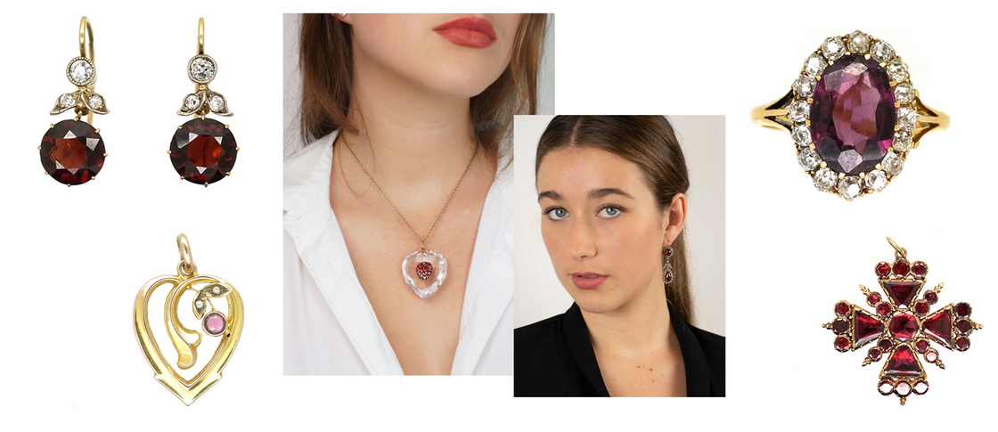 Garnet jewellery