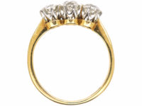Art Deco 18ct Gold & Platinum Three Stone Diamond Ring
