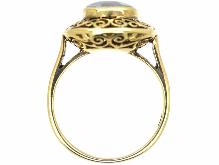 Art Nouveau 18ct Gold & Opal Ring