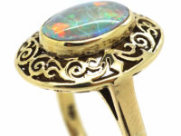 Art Nouveau 18ct Gold & Opal Ring