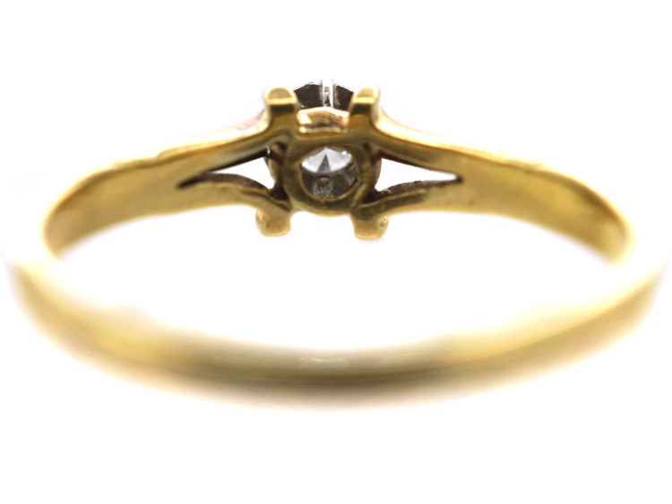 Edwardian 18ct Gold, Diamond Solitaire Ring