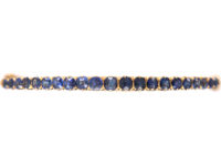 Edwardian 18ct Gold & Sapphire Narrow Bangle
