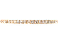 18ct Gold & Diamond Narrow Bangle