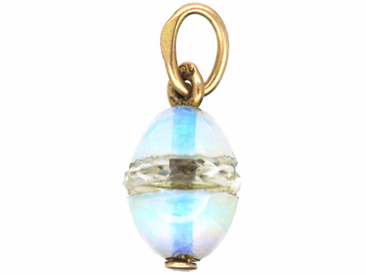 Edwardian Opal & Rock Crystal Egg Pendant