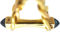 French 18ct Gold Cufflinks set with Sapphires