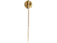 Victorian 15ct Gold Round Tie Pin set with a Rose Diamond