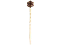 9ct Gold & Garnet Cluster Tie Pin