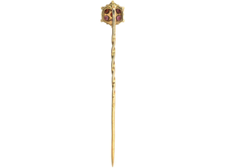 9ct Gold & Garnet Cluster Tie Pin
