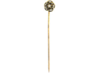 Early 20th Century 14ct Gold Coiled Design Tie Pin set with a Pearl
