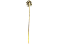 Early 20th Century 14ct Gold Coiled Design Tie Pin set with a Pearl