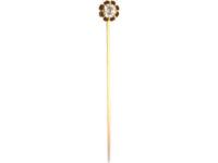 Victorian 18ct Gold & Rose Diamond Tie Pin