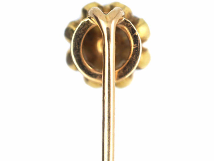 Victorian 18ct Gold & Rose Diamond Tie Pin