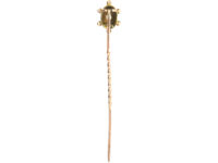 Victorian 9ct Gold Oval Shaped Tie Pin set with a Diamond