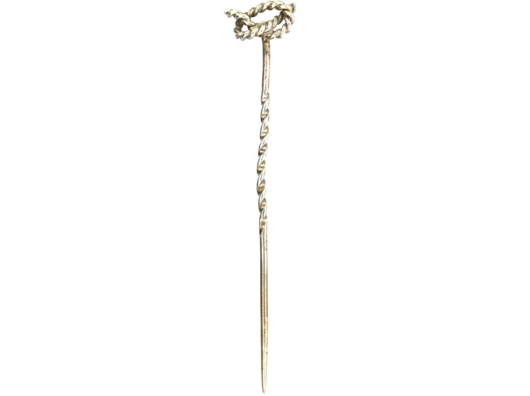 Silver Lovers Knot Tie Pin