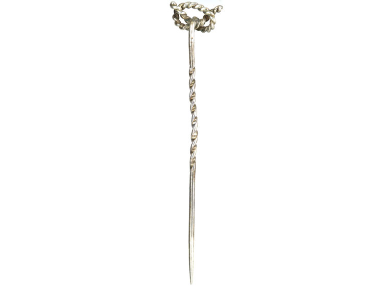 Silver Lovers Knot Tie Pin