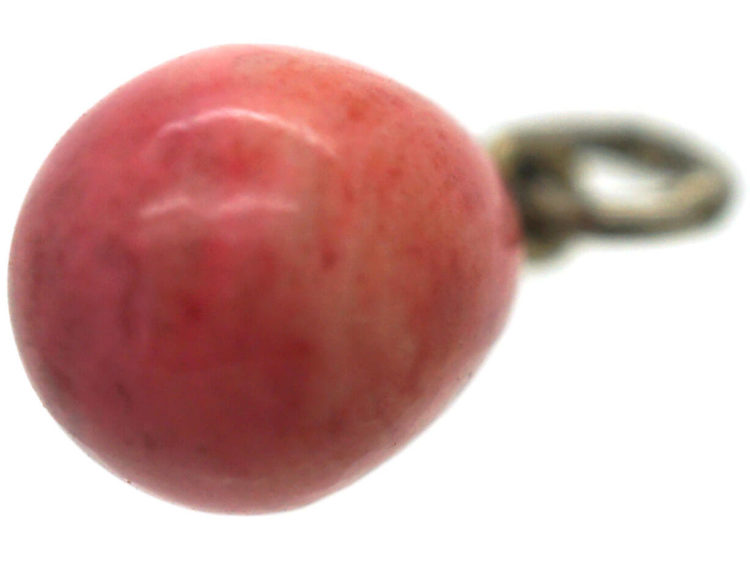 Russian Pink Stone Egg Pendant