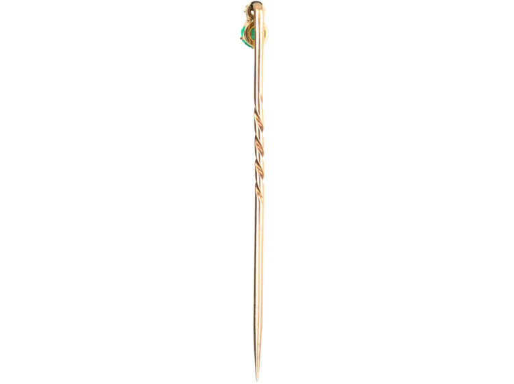 Edwardian Emerald & Diamond Tie Pin