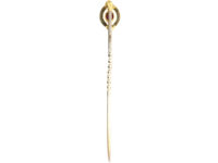 Edwardian Ruby & Natural Pearl Tie Pin