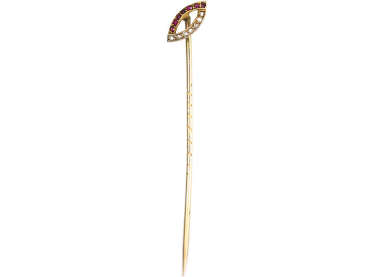 Art Deco Ruby & Diamond Tie Pin