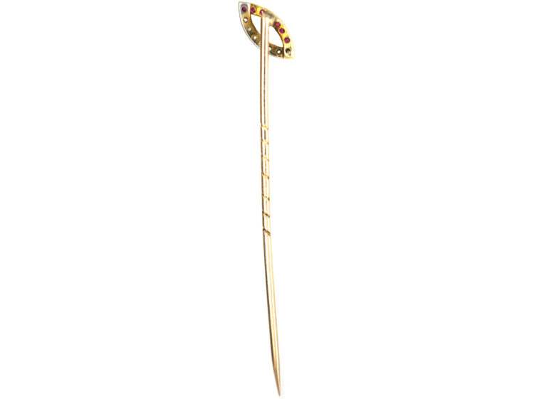 Art Deco Ruby & Diamond Tie Pin