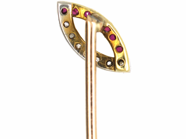 Art Deco Ruby & Diamond Tie Pin